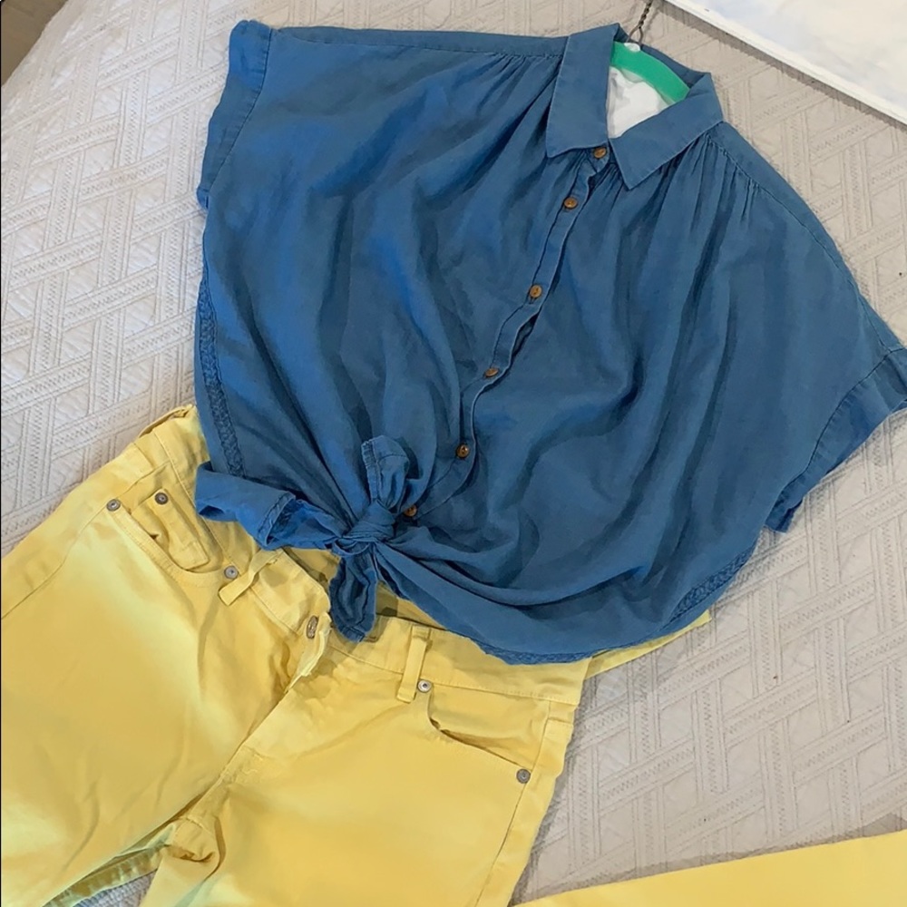 Madewell button front blouse